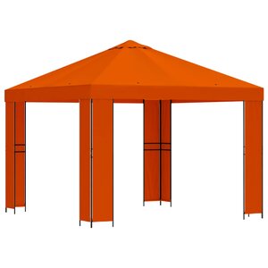 vidaXL Pavillon 3 x 3 m Orange Polyester et Acier 190 gsm