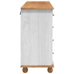 vidaXL Commode "ASKIM" Blanche 79x40x133.5 cm en bois massif de pin