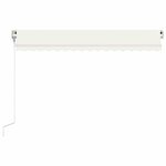vidaXL Auvent rétractable automatique 450x300 cm Crème