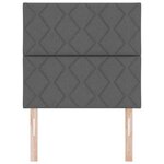 vidaXL Tête de Lit en Tissu Geometric Manuel Gris foncé 90 cm tissu