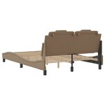 vidaXL Cadre de lit avec tête de lit Cappuccino 140x190 cm Similicuir