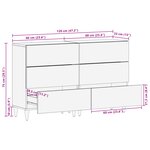 Buffets vidaXL 2 Pièces Miel 60x33.5x75 cm Bois massif de mangue