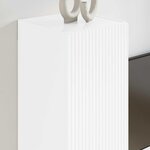 vidaXL Meuble TV mural Montage mural Blanc Brillant 30 x 31 x 60 cm