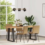 vidaXL Chaises à manger lot de 4 marron velours