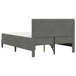 vidaXL Cadre de lit avec matelas Gris foncé 160 x 200 cm Velours