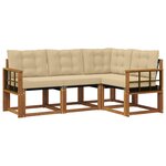 vidaXL Ensemble de canapés d'extérieur 4 pc Naturel et Beige