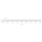 vidaXL Clôture de jardin à dessus en lance Acier (0 5-0 75)x13 6m Noir
