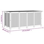 vidaXL Boîte de rangement de jardin 175x80x75 cm bois massif d'acacia
