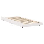 vidaXL Cadre de lit Blanc 75 x 190 cm Bois de pin massif