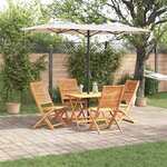 vidaXL Ensemble de salle à manger pour jardin 5 Pièces Marron