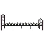 vidaXL Cadre de lit sans matelas noir métal 120x200 cm