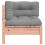 vidaXL Canapé d'angle de jardin avec coussins 2Pièces bois massif douglas