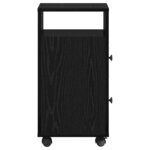 vidaXL Ensemble de mobilier de salle de bain avec roue Chêne noir