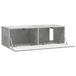 vidaXL Meuble TV mural 98 x 41 x 30 cm Gris béton Bois d'ingénierie