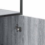 vidaXL Buffet haut sonoma gris 68x35x139 cm bois d'ingénierie et métal