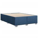 vidaXL Sommier à lattes de lit avec matelas Bleu 160x200 cm Tissu