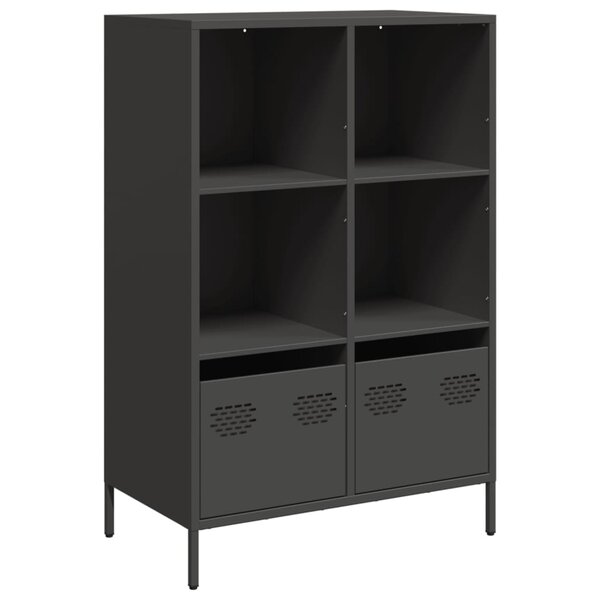 vidaXL Buffet haut noir 68x39x103 5 cm acier