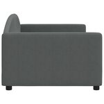 vidaXL Lit de repos sans matelas gris foncé 90x200 cm tissu