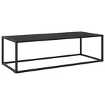 vidaXL Table basse Noir avec verre noir 120x60x35 cm