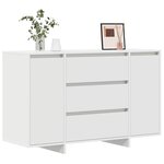 vidaXL Buffet avec tiroir Blanc 120 x 41 x 75 cm Bois d'ingénierie