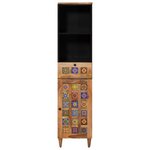 vidaXL Armoire de salle de bain avec tiroir Naturel 38 x 33 x 160 cm
