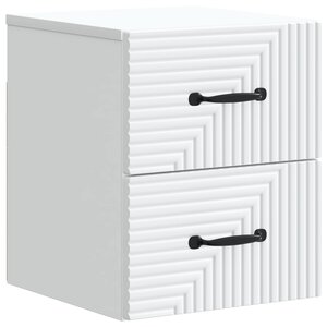 vidaXL Cabinet de chevet mural avec tiroir Blanc 34 5 x 33 x 40 cm