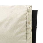 vidaXL Chaise de jardin avec coussins sable 76x76x79 cm acier