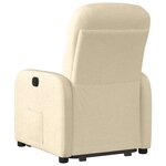 vidaXL Fauteuil inclinable électrique crème tissu