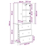 vidaXL Ensemble de Meubles 2 Pièces Chêne fumé 66 x 34 5 x 90 cm