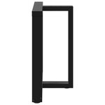 vidaXL Pieds de table à manger en T  2 pièces  noir  80 x 35 x (72-73) cm  acier