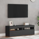 vidaXL Meubles TV avec lumières LED 2 Pièces gris 60x35x40 cm