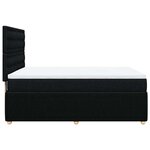 vidaXL Sommier à lattes de lit avec matelas Noir 140x190 cm Tissu