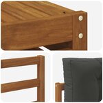 vidaXL Ensemble de canapés d'extérieur 7 Pièces Naturel et Anthracite