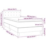 vidaXL Sommier tapissier et matelas et LED Crème 100x200 cm Similicuir