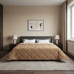 vidaXL Duvet d'hiver 220 x 240 cm Hiver Taupe Respirant