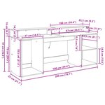 vidaXL Bureau Chêne noir 200x55x91 cm Bois d'ingénierie