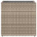vidaXL Table d'appoint de jardin avec dessus en verre gris clair rotin