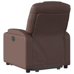vidaXL Fauteuil inclinable électrique marron similicuir