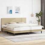 vidaXL Cadre de lit avec tête de lit Gris Vert Clair 200 x 200 cm