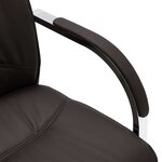 Chaise fauteuil siège de bureau informatique étude cantilever similicuir noir 02_0023996