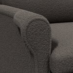 vidaXL Fauteuil Ergonomique Gris Foncé Tissu avec Pieds en Bois Standard