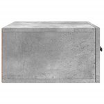 vidaXL Table de chevet murale gris béton 35x35x20 cm