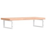 vidaXL Étagère de vasque murale acier et bois massif de hêtre