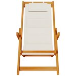 Chaises de plage pliantes vidaXL 2 Pièces Gris clair Bois d'acacia massif et Textilène