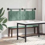 vidaXL Tête de lit suspendue Avec lumière LED Vert Mer Velours