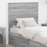 vidaXL Tête de lit Gris Sonoma 80 cm Bois d'ingénierie