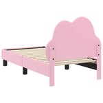 vidaXL Cadre de lit pour tout-petit avec tête de lit Rose 70 x 140 cm