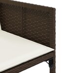 vidaXL Ensemble à manger de jardin et coussins 9 Pièces marron poly rotin