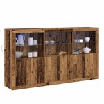 vidaXL Buffet LED Bois ancien 181 5 x 37 x 100 cm Bois d'ingénierie