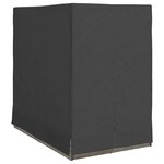 vidaXL Chaiselongue double avec toit et rideaux avec des rideaux Gris